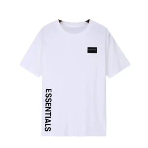 Essentials Side Print Logo White T-Shirt